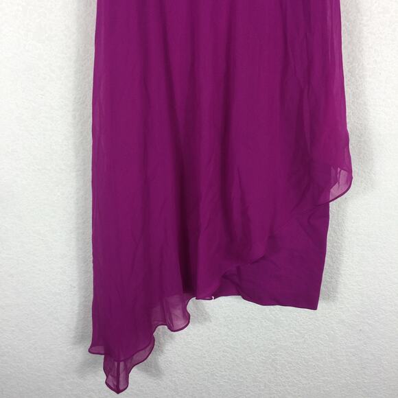 Ted Baker Locie Sheer Asymmetric Chiffon Overlay Mini Dress Small Cocktail Sheer - Picture 9 of 13